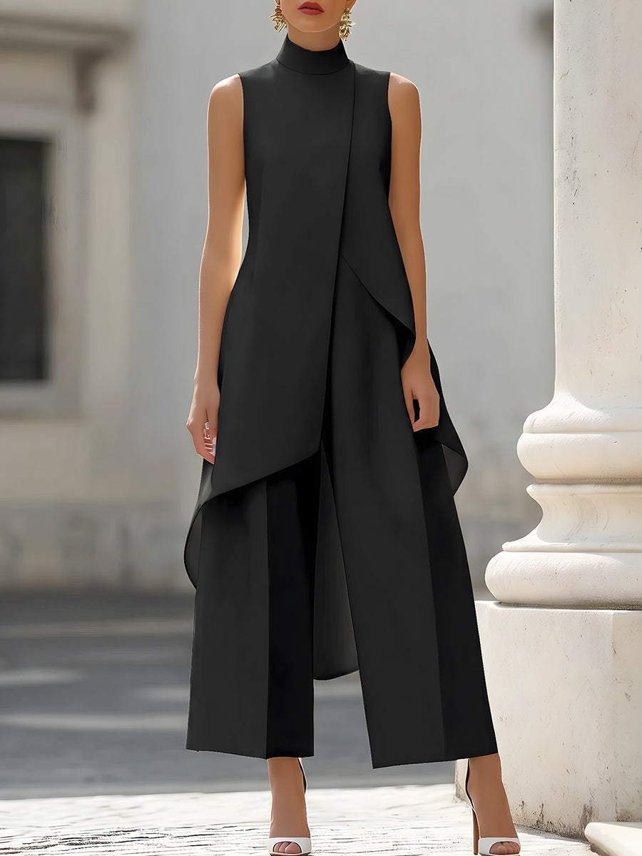 Nienke elegante jumpsuit met wijde pijpen