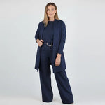 Femke dames blouse- en broekset met wijde pijpen