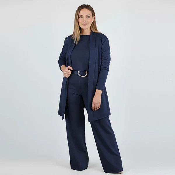 Femke dames blouse- en broekset met wijde pijpen