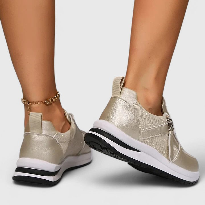 Elegante damesschoenen met gelzool, antislipzool en praktische rits aan de zijkant