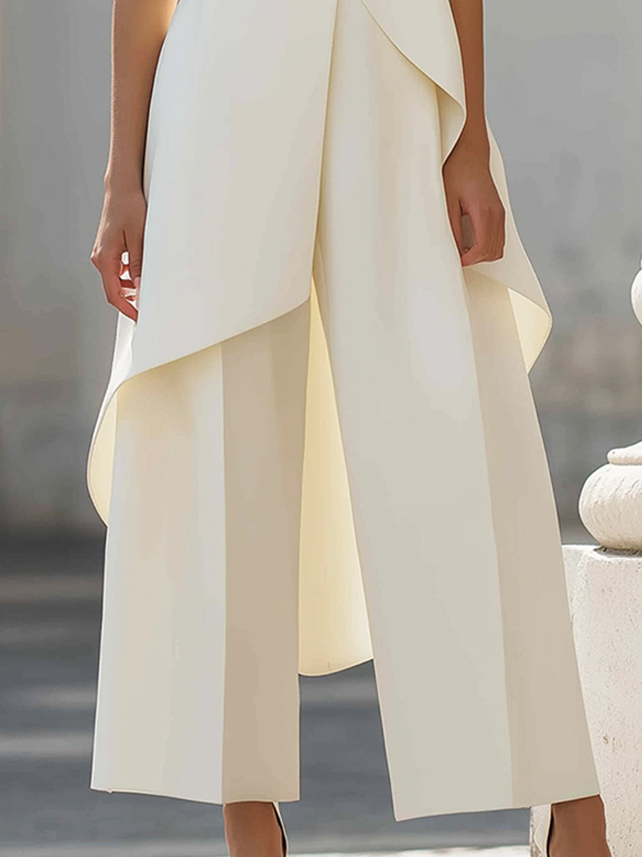 Nienke elegante jumpsuit met wijde pijpen