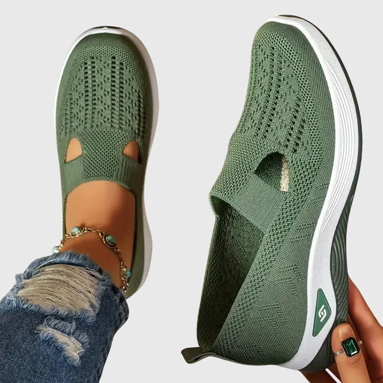 Orthopedische wandelschoenen voor dames met dempende zool en antislip rubberen buitenzool
