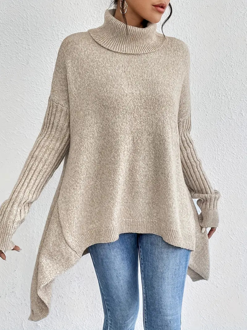 Hanne oversized trui met hoge hals