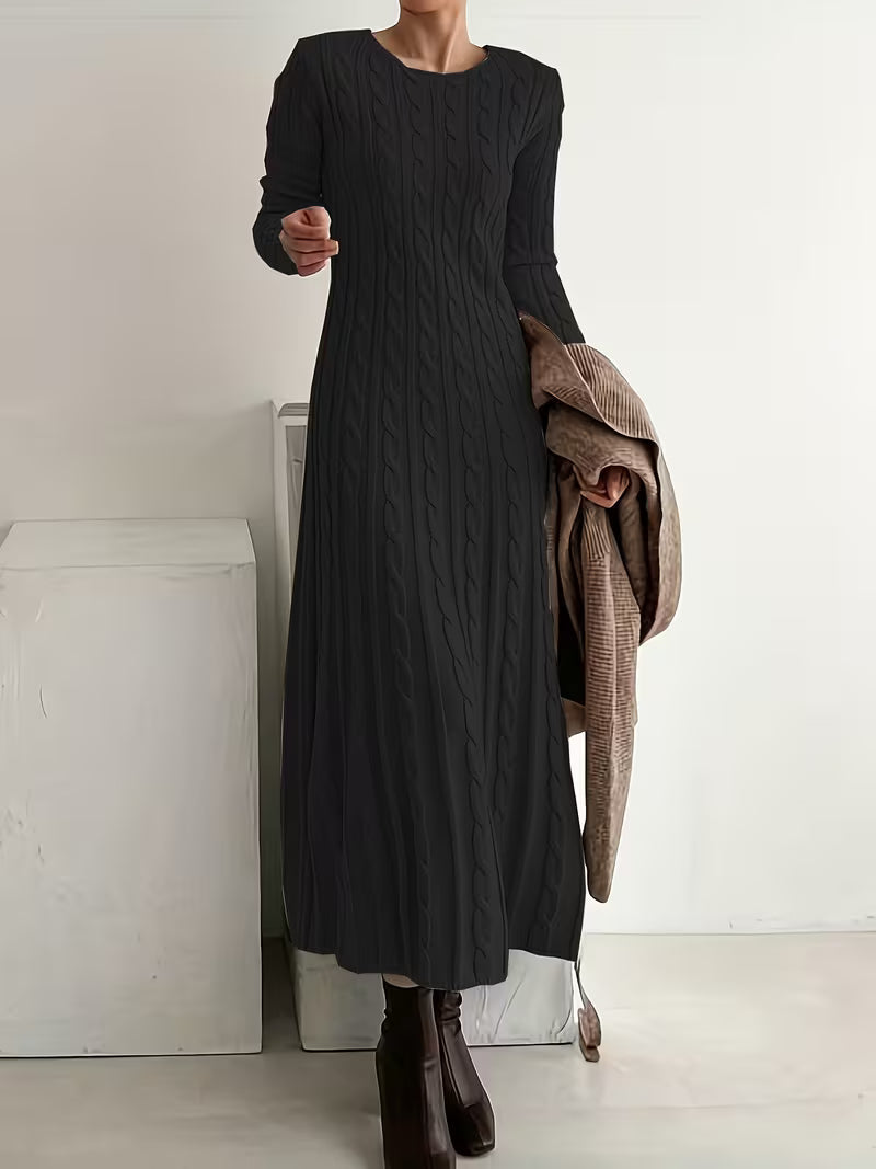 Olivia dames kabelgebreide jurk