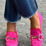 Elegante dames mocassins met stralende afwerking, handgemaakt en comfortabel