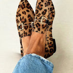 Elegante dames mocassins met luipaardprint in bruin, handgemaakt en comfortabel