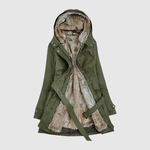 Extra warme dames parka met imitatiebont op de capuchon en diepe zakken voor de winter
