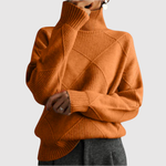 Gebreide trui met strak geometrisch patroon in contrastkleuren voor dames
