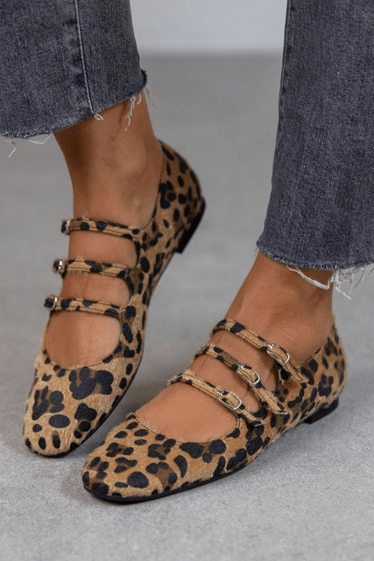Dames mocassins met luipaardprint in bruin en zwart, handgemaakt en comfortabel