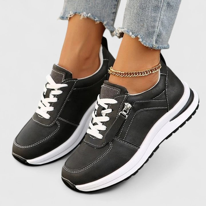 Elegante damesschoenen met gelzool, antislipzool en praktische rits aan de zijkant