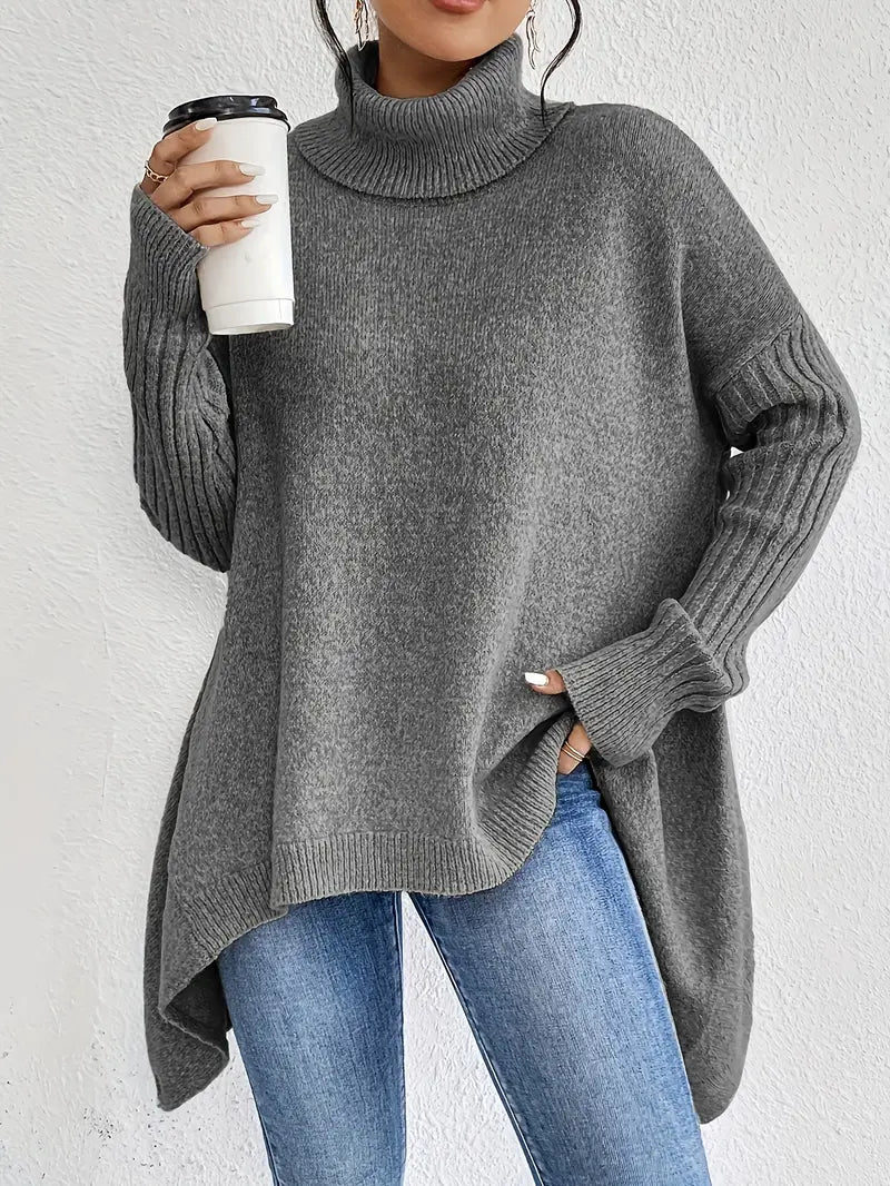 Hanne oversized trui met hoge hals