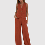 Bente dames mouwloze gilet- en broekset