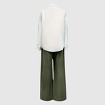 Hester dames bedrukte blouse- en broekset met wijde pijpen