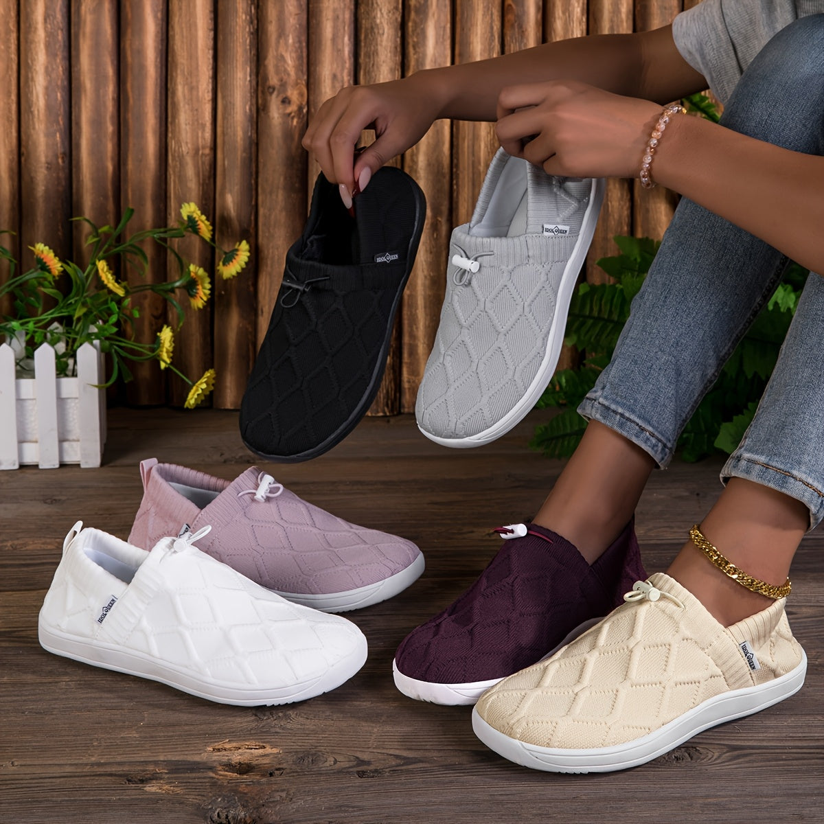 Saskia barefoot sneakers met brede neus