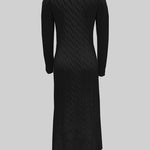 Comfortabele maxi jurk in kabeltricot met zachte val en lange lijn voor dames