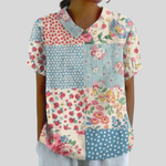Populaire dames top met elegante bloemenprint, zacht materiaal en snel te combineren