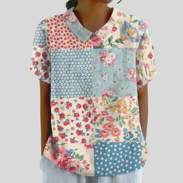 Populaire dames top met elegante bloemenprint, zacht materiaal en snel te combineren