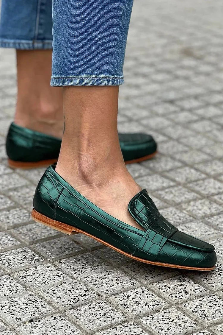 Elegante moderne dames instappers in effen uitvoering, handgemaakt en comfortabel