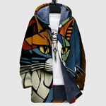 Sweater met geometrische kleurblokken in felle tinten en een relaxte unisex pasvorm