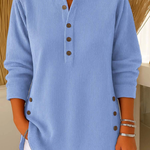 Marloes henley-tuniek met knopen