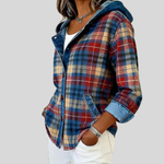 Odile dames gevoerd geruit overshirt