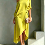 Gwen elegante asymmetrische jurk
