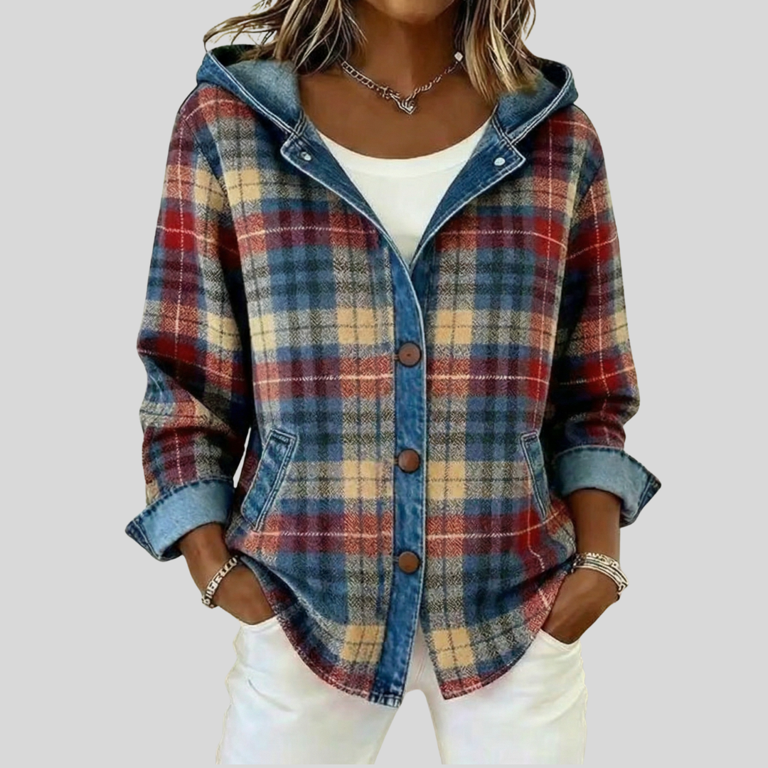 Odile dames gevoerd geruit overshirt