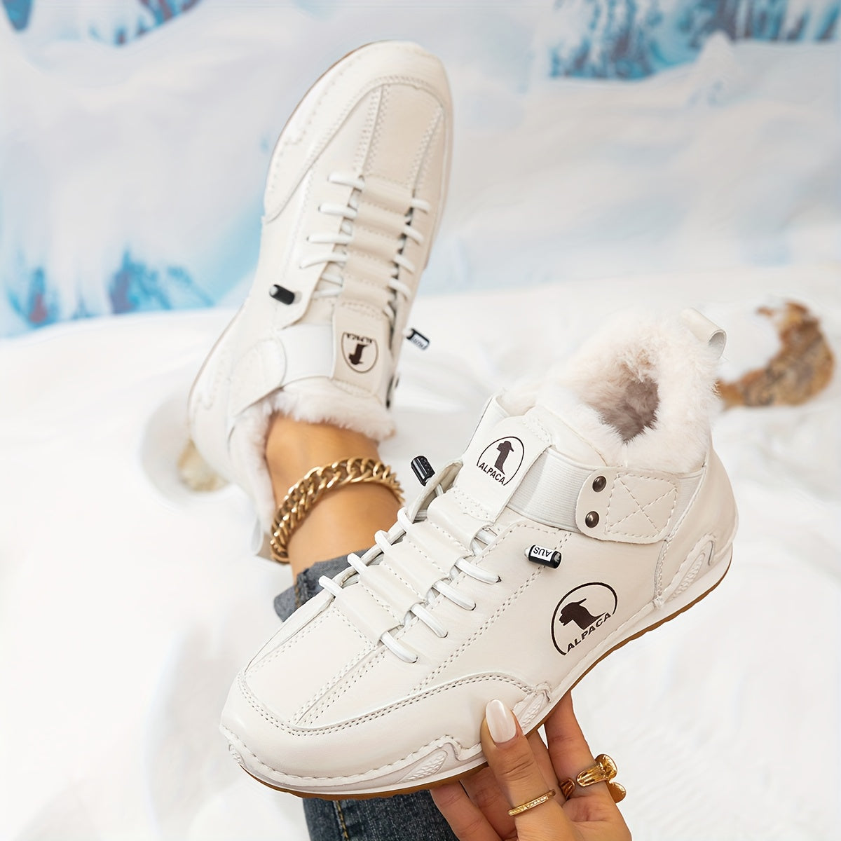 Truus gevoerde slip-on enkellaarsjes