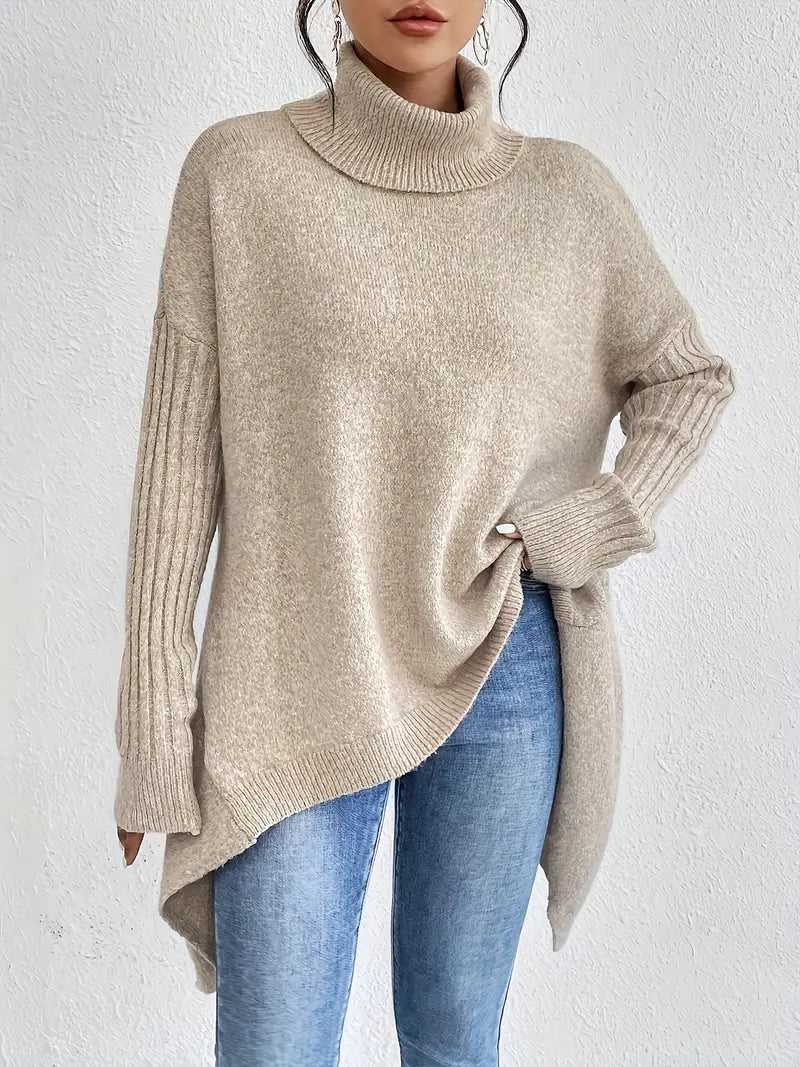 Hanne oversized trui met hoge hals