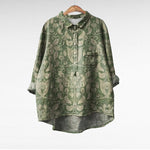 Ademende zomerblouse met kunstzinnige print en lange mouwen voor dames