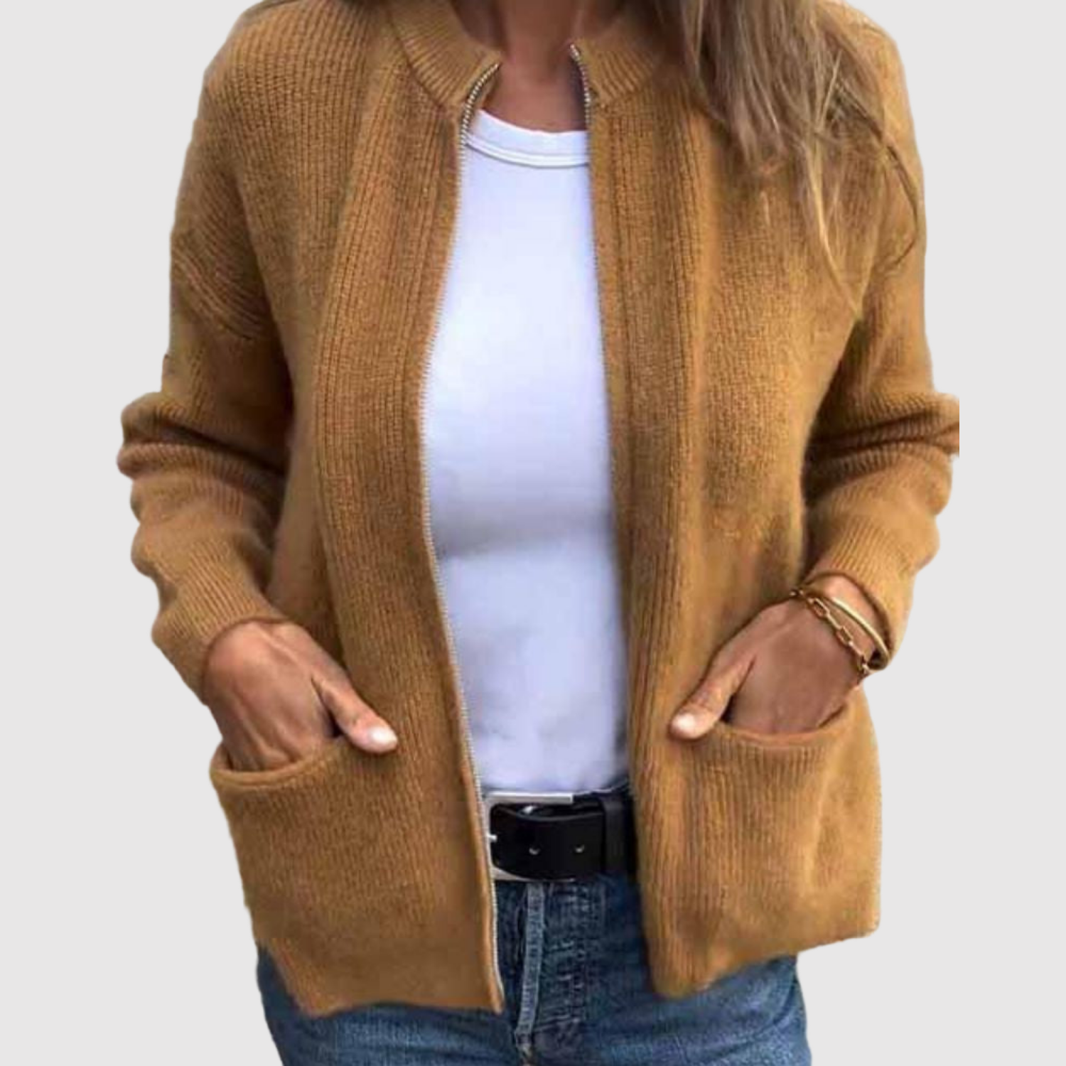 Licht dames vest met ruime pasvorm en twee praktische zijzakken