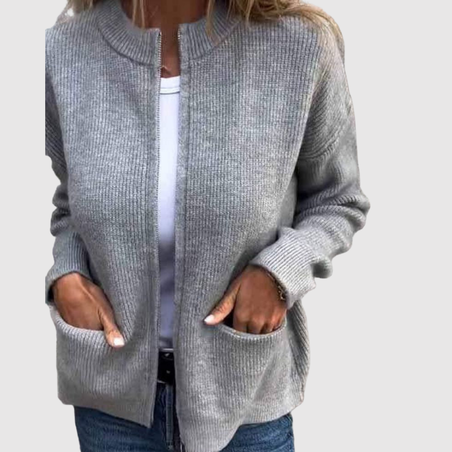 Licht dames vest met ruime pasvorm en twee praktische zijzakken