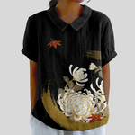Elegante dames top met bloemenprint, ruim gesneden voor dagelijks draagcomfort