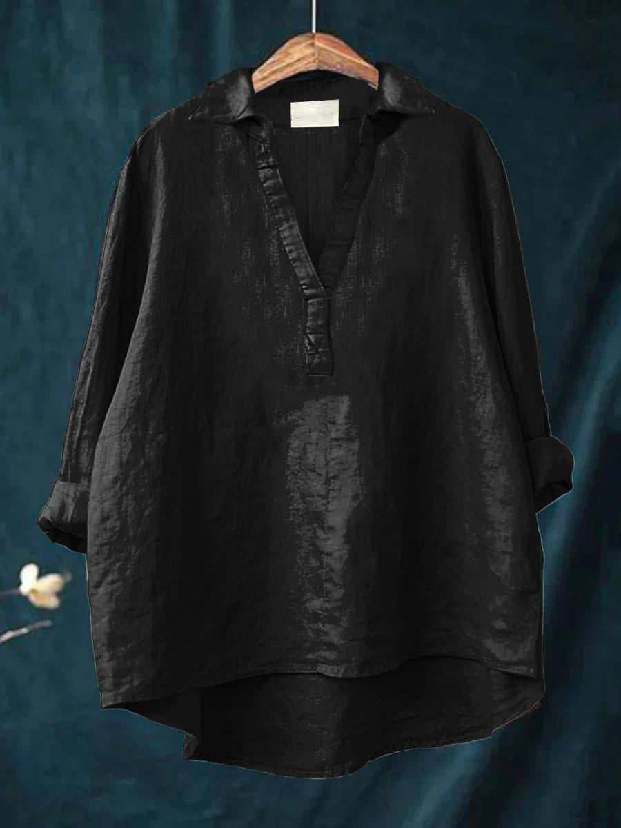 Luchtige dames zomerblouse met artistiek dessin en soepele val, in lichte zomerstof