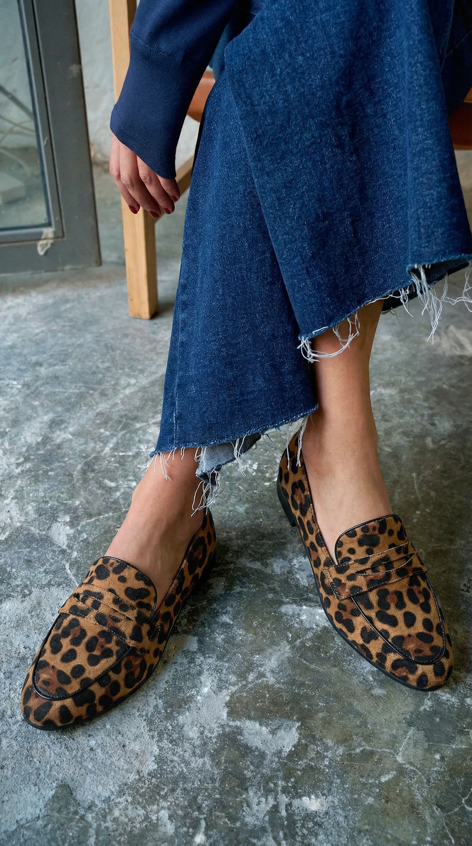 Dames mocassins met uitgesproken luipaardprint in bruin, handgemaakt en comfortabel