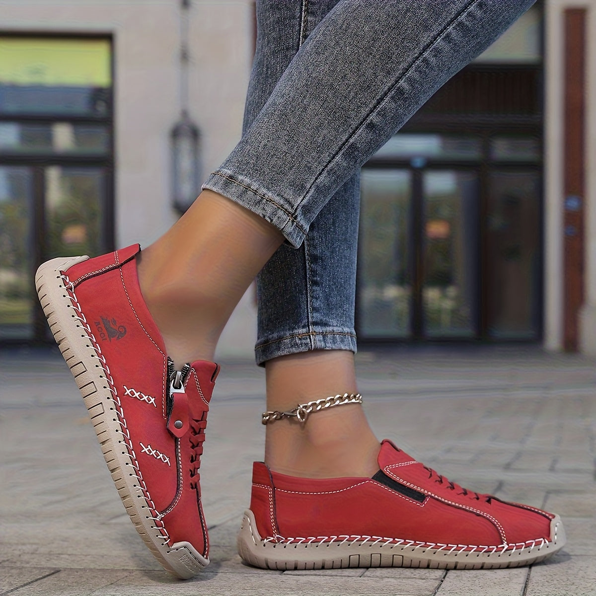 Gwen comfortsneakers met rits