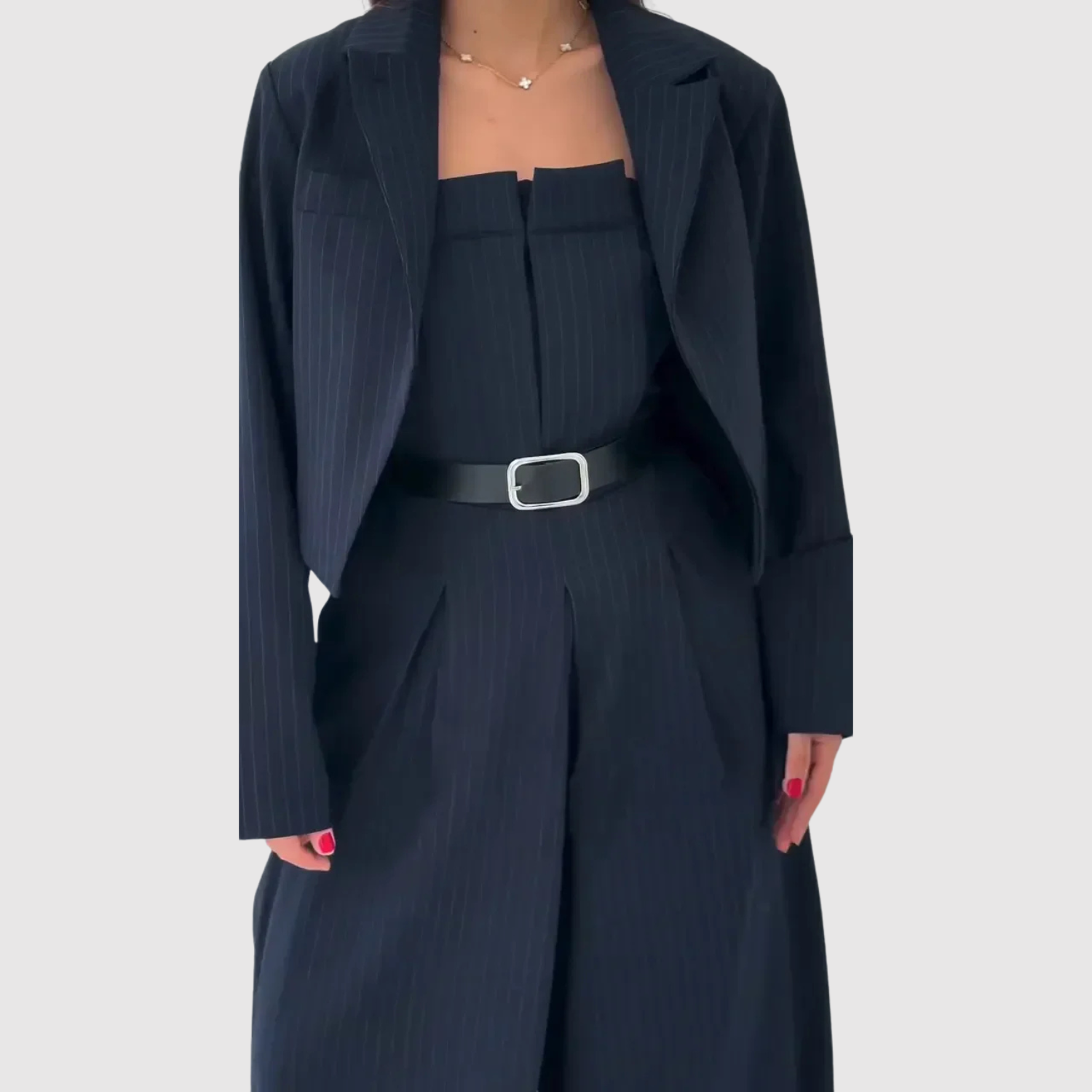 Dorien dames bustierjumpsuit met korte blazer
