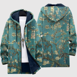 Sweater met kleurenprint in vintage stijl met vervaagde tinten en zachte fleece binnenkant