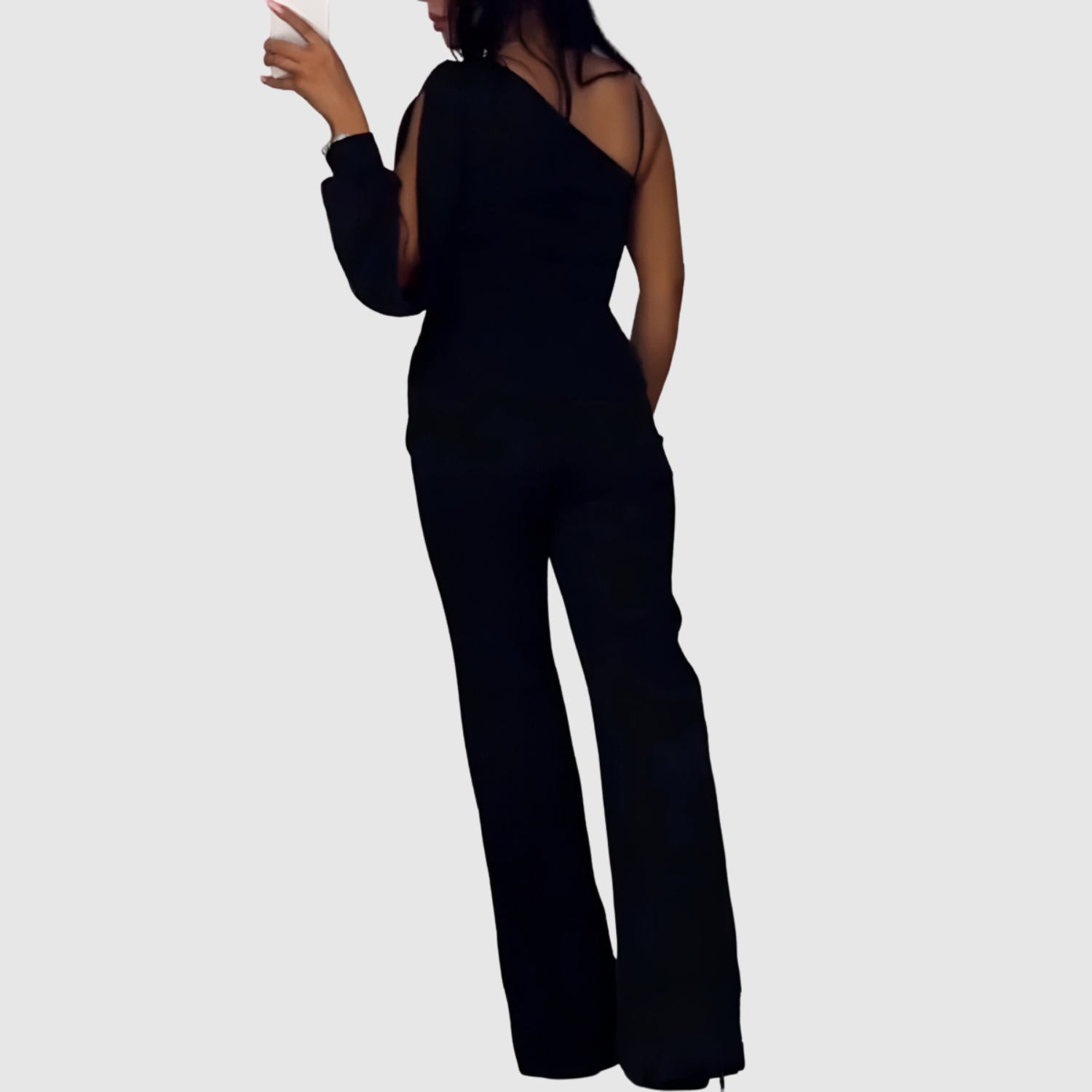Karlijn dames jumpsuit met kanten panelen