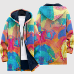 Hoodie met abstracte kleurenprint in zachte kleurovergangen en een ruime unisex pasvorm