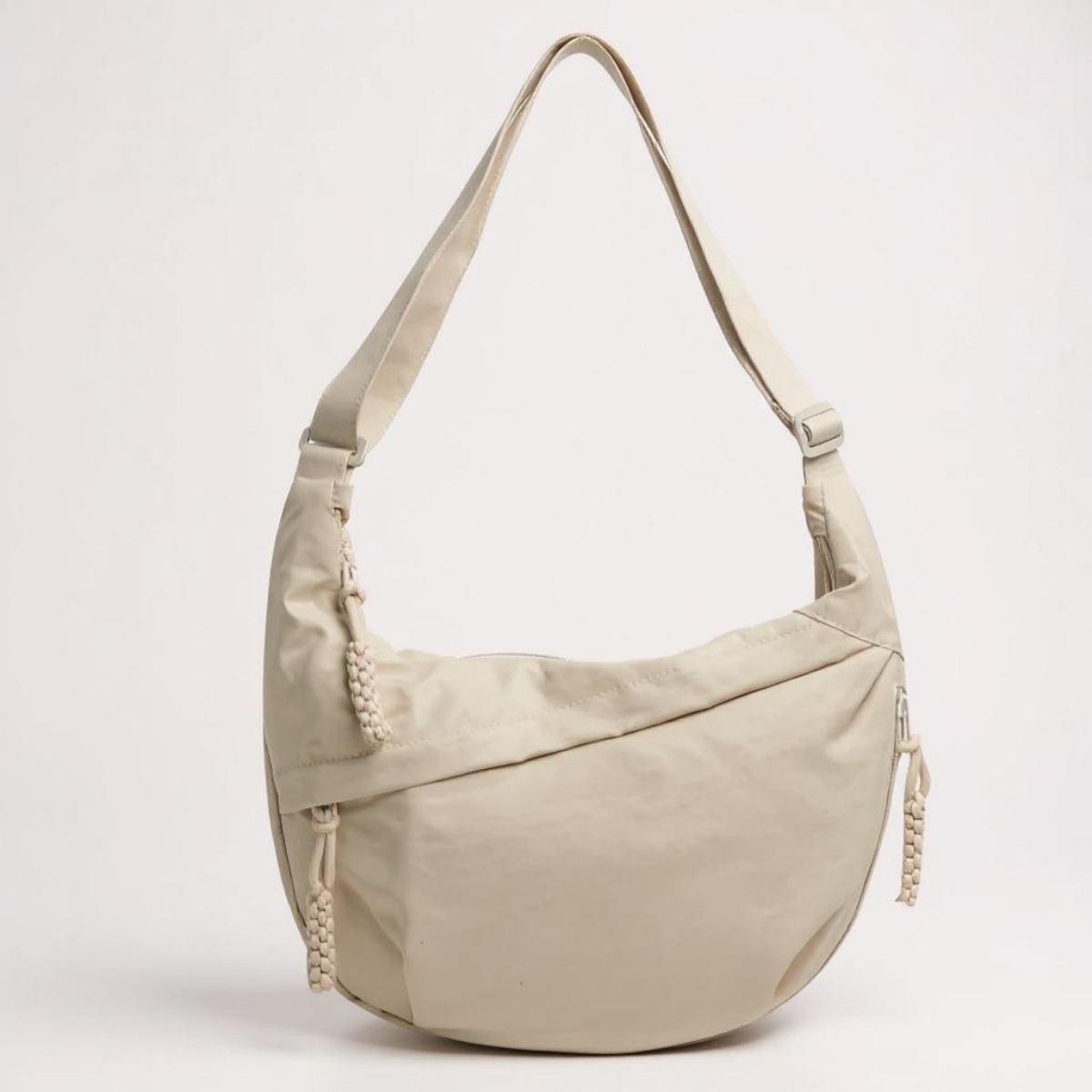 Cato beige schoudertas met rits