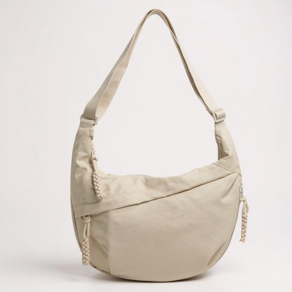 Cato beige schoudertas met rits