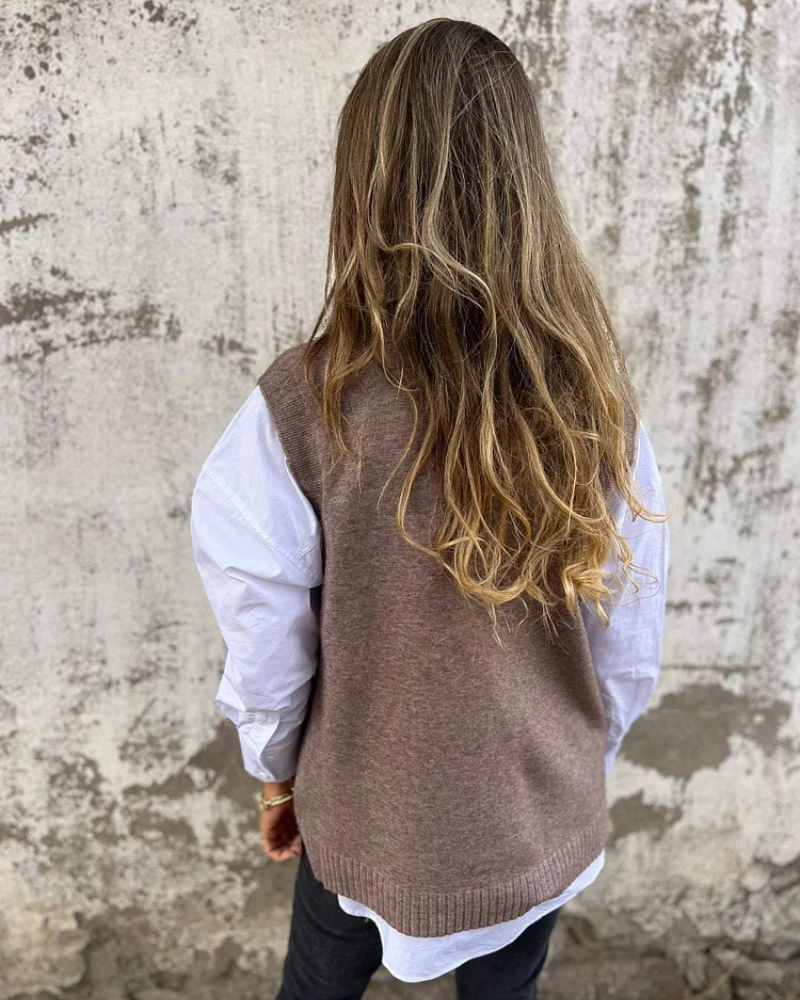 Pleun comfortabele mouwloze trui