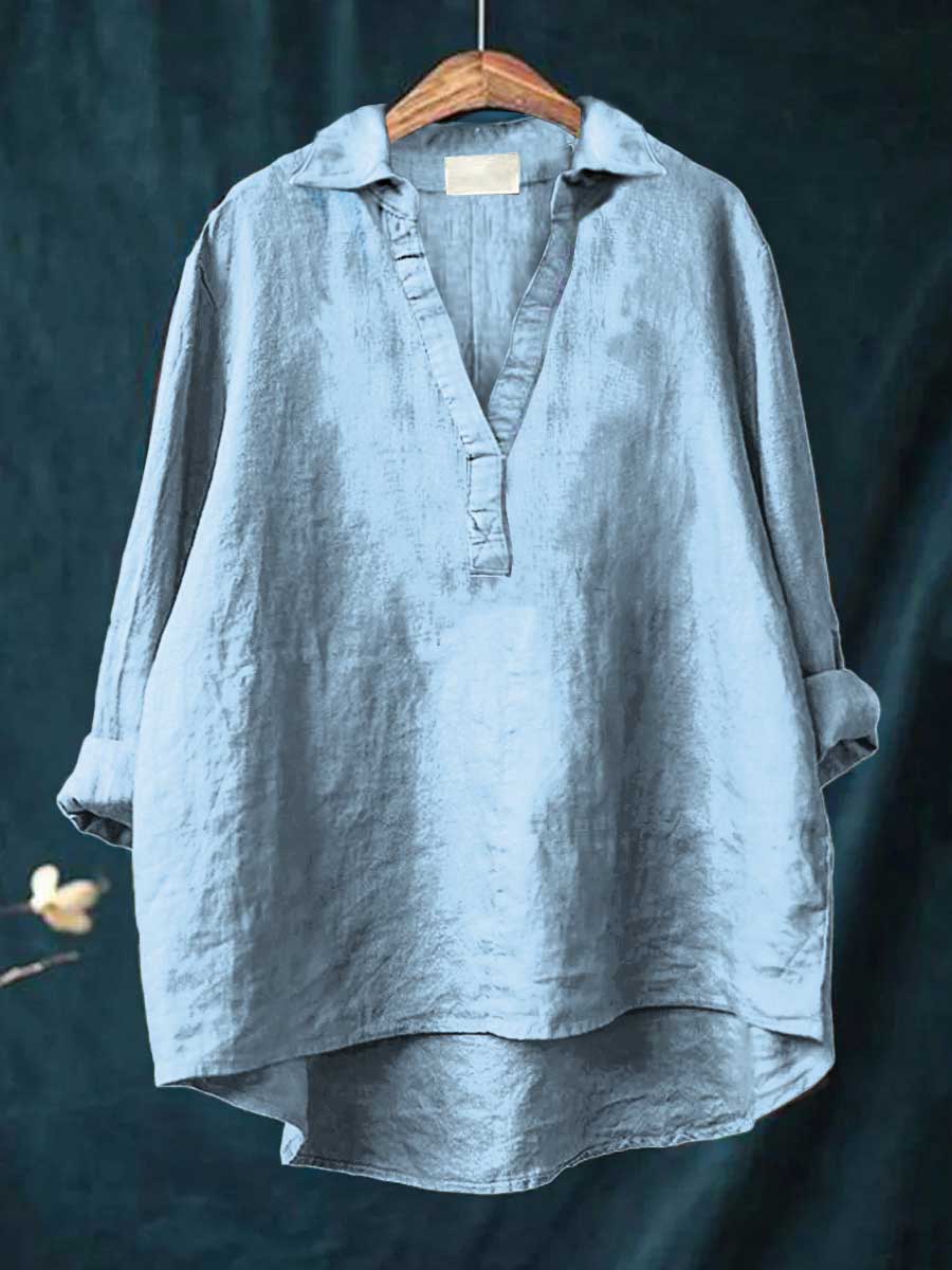 Luchtige dames zomerblouse met artistiek dessin en soepele val, in lichte zomerstof