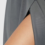 Elegante 2-in-1 dames rok met hoge taille, elastische band en soepel vallende stof