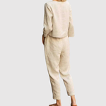 Pien dames tweedelige blouse- en broekset