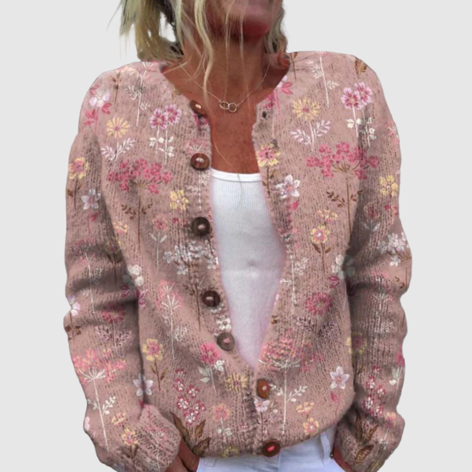Kleurrijk dames vest met levendige bohemien print in vrolijke kleuren