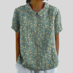 Elegante dames top met bloemenprint en comfortabele, ruime snit van ademende stof