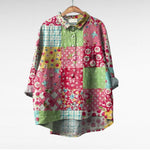 Elegante zomerblouse met opvallende kunstprint en lange mouwen voor dames
