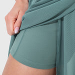 Elegante 2-in-1 dames rok met hoge taille, elastische band en soepel vallende stof